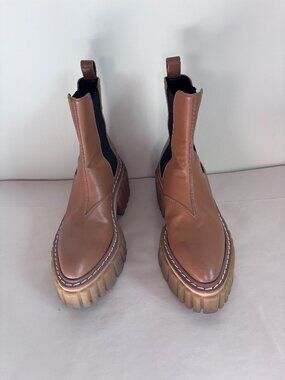 Stella McCartney Emilie Platform Chelsea Boots Camel 39